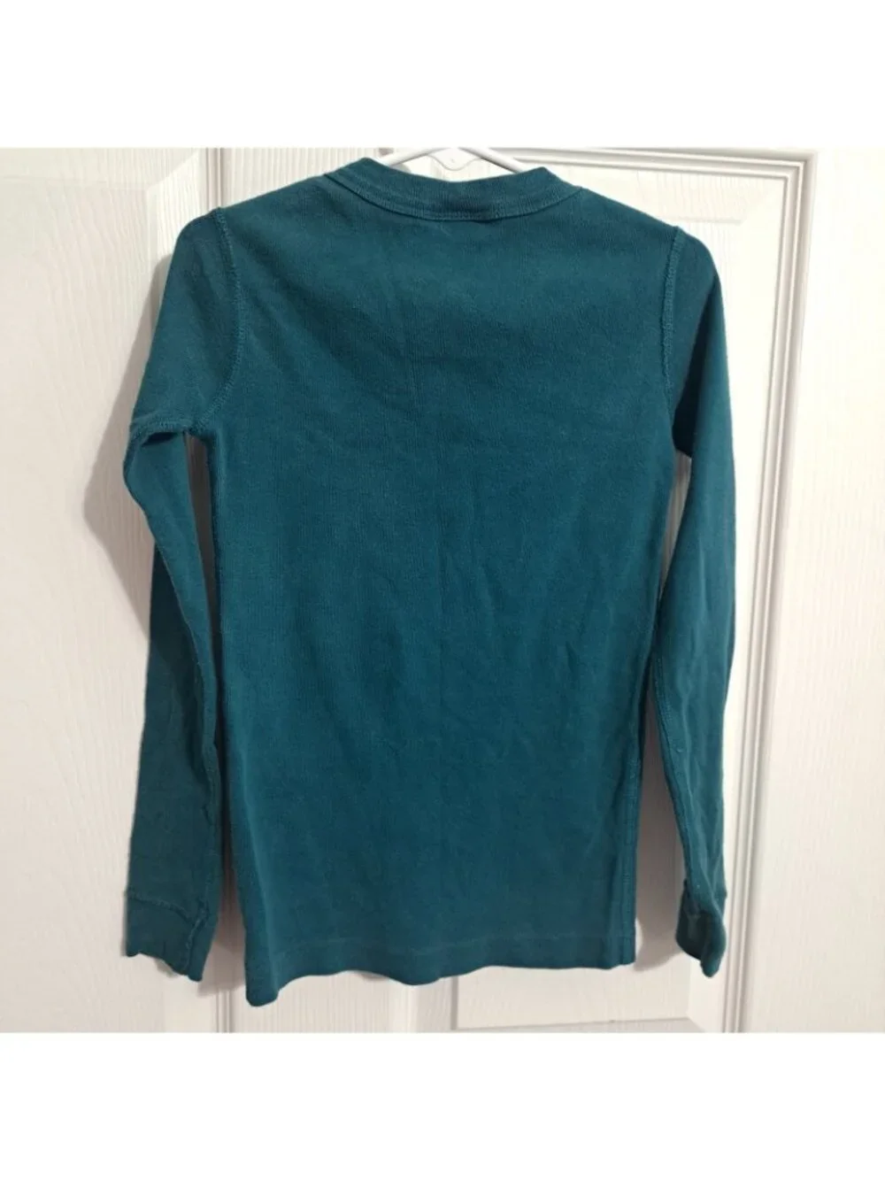 Hanna Andersson Unisex Size 6/7 Teal Long John Organic Cotton Pajama Top